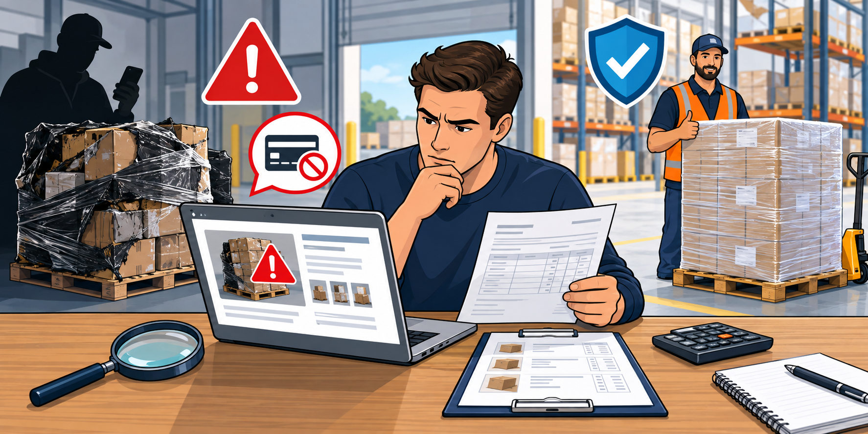 How to Avoid Liquidation Pallet Scams Reseller identifying warning signs of a liquidation pallet scam before sending payment